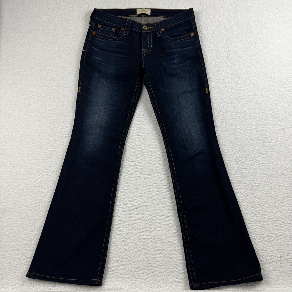 Big Star Remy Bootcut Jeans Women 28R Blue Whisker Denim Cotton Stretch Low Rise
